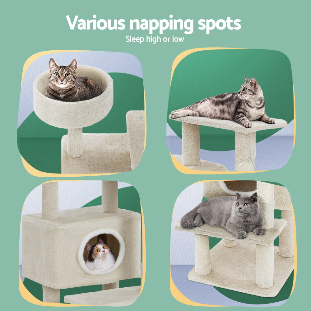 i.Pet Cat Tree 90cm Scratching Post Tower Scratcher Wood Condo House Bed Trees image 6
