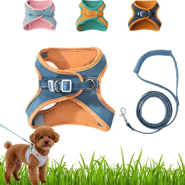 Escape-Proof Step-in Cat Harness and leash rabbit Set. Breathable Soft Adjustable Vest…