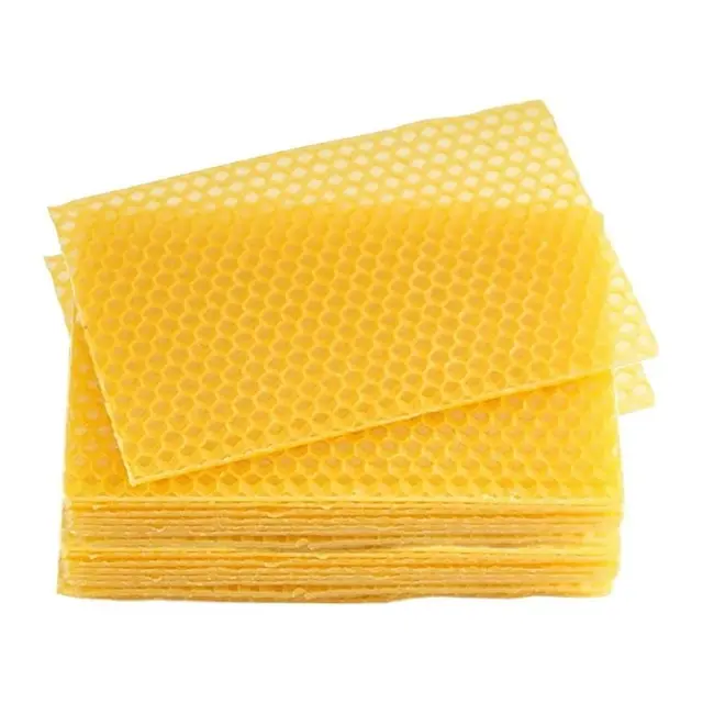 Beeswax Sheets 30Pcs Beeswax Foundation Sheets Wax Foundation for Bee Frames Natural…