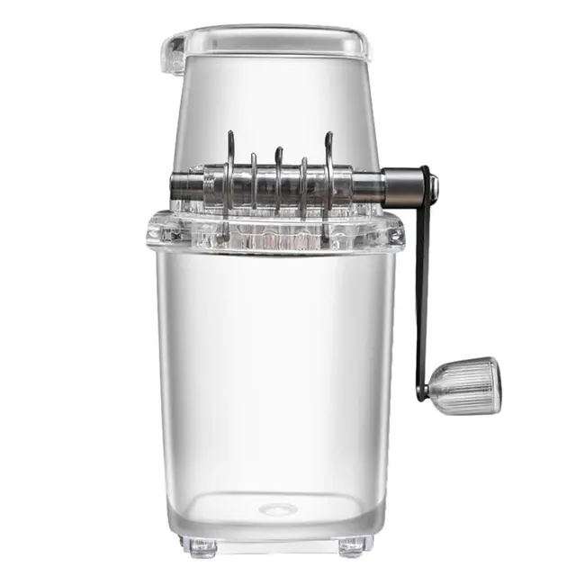 Portable Ice Crusher 1.25L Hand Cranked DIY Manual Shaved Ice Chopper Machine for Home…