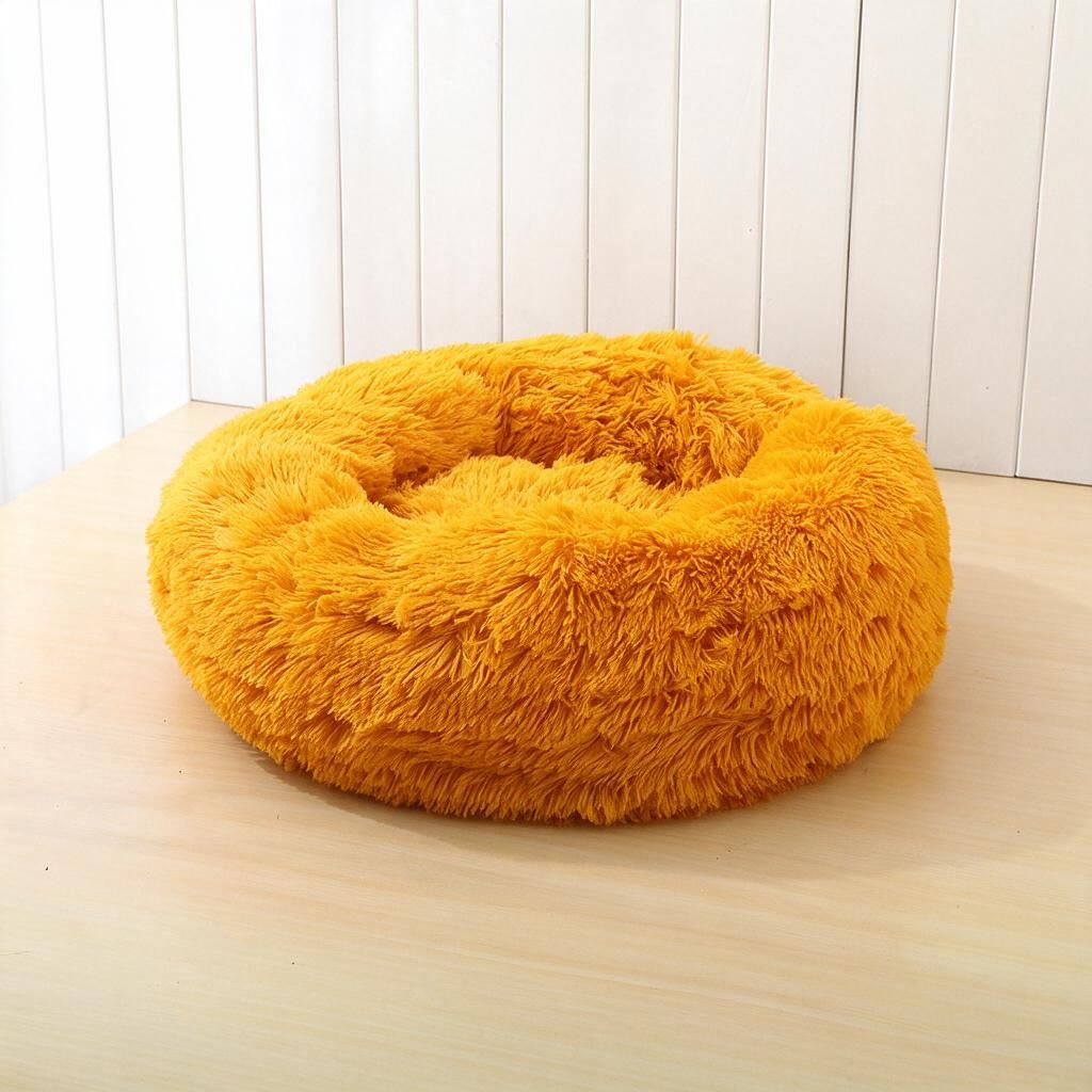 Washable Shaggy Faux Fur Ring Bed
