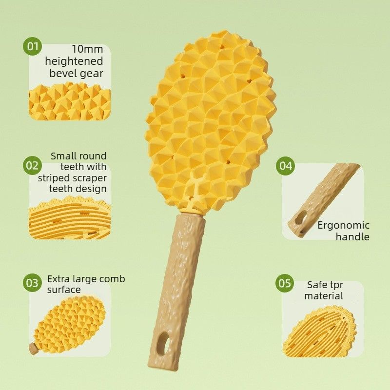 Pet Massage Comb, Cat Hair Remover Brush, Grooming Deshedding Tool-Green image 2