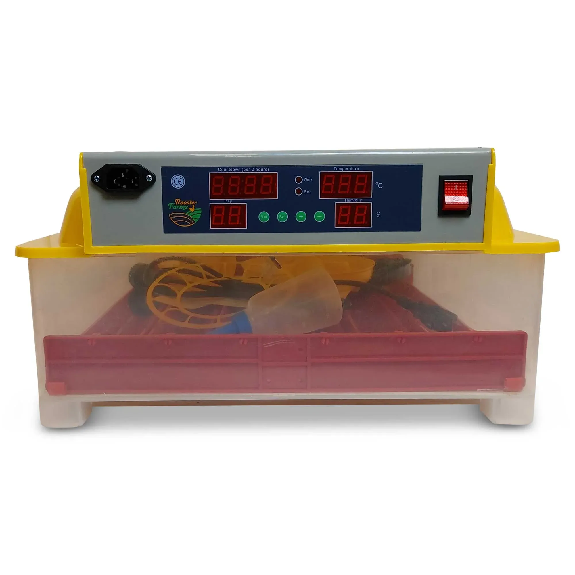 Rooster Farms Electric 60 Egg Incubator + Accessories for Chicken Quail Duck