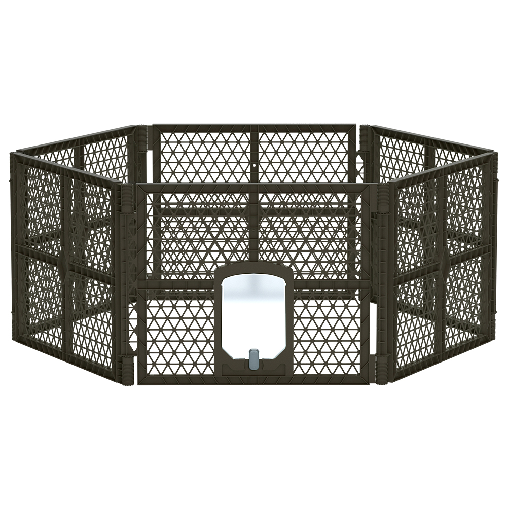 i.Pet Dog Playpen Enclosure 6 Panel Pet Fence Plastic Play Pen image 3
