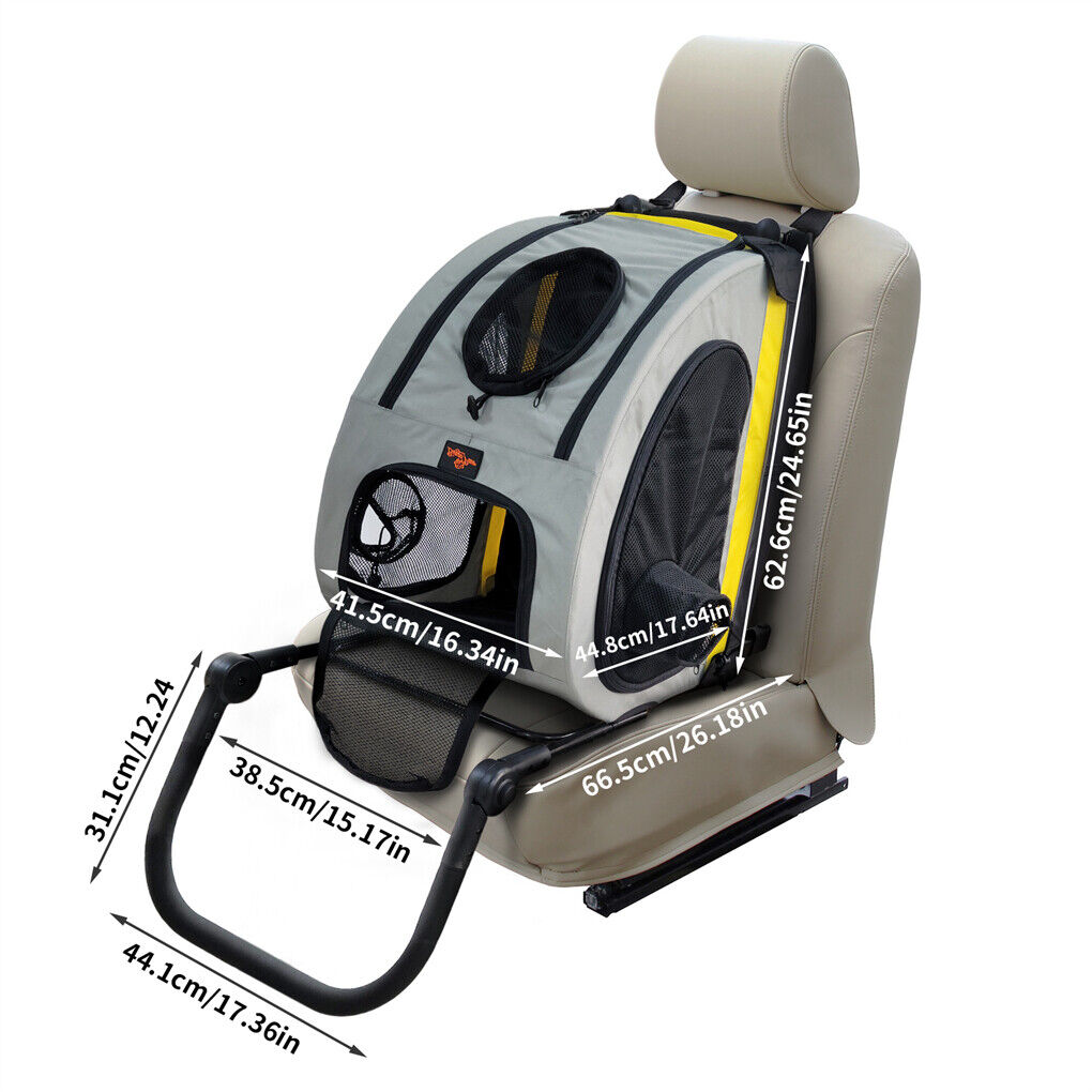 Dog Stroller Car Mounted Outdoor Pet Cart image 2