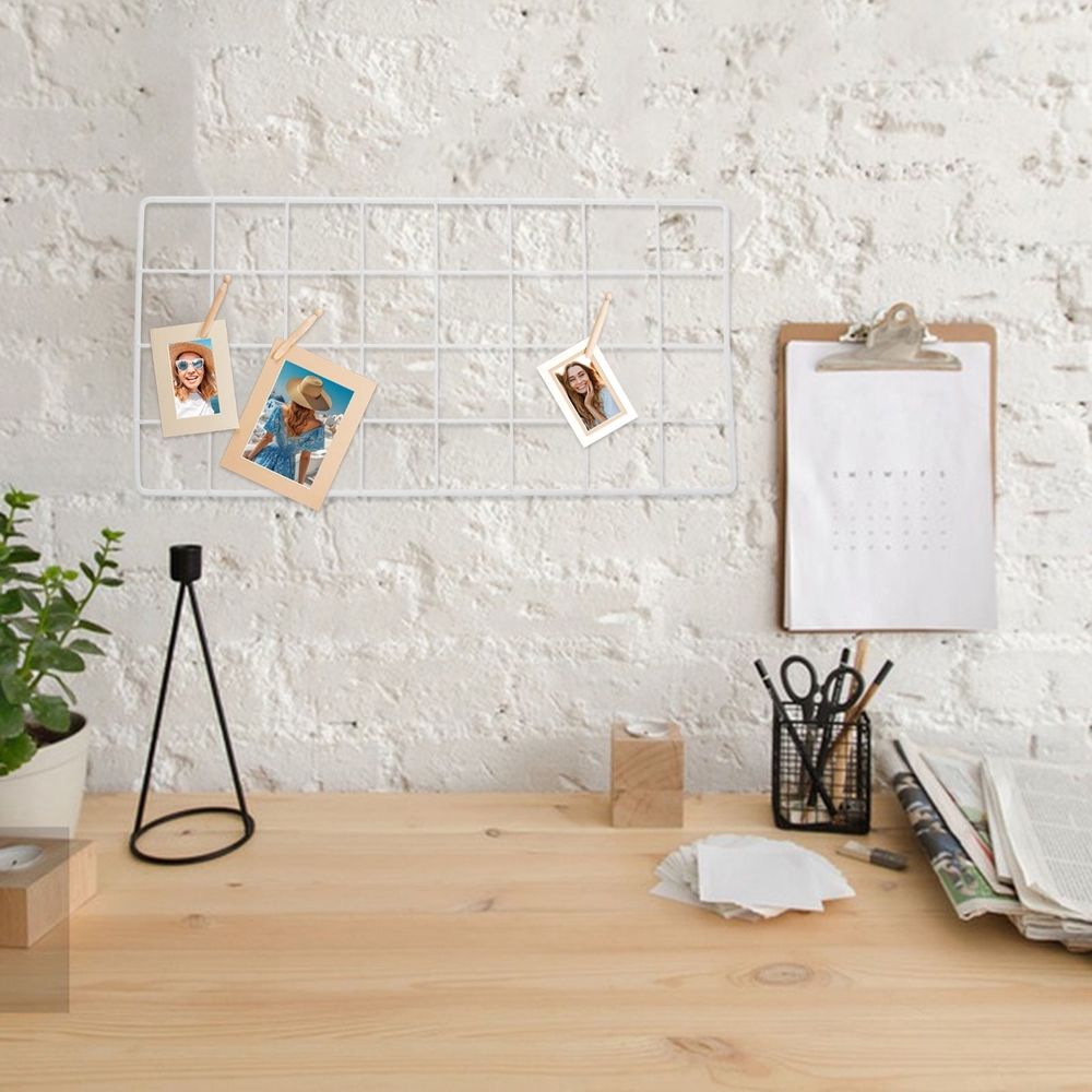 White Wire Wall Grid Panel image 4
