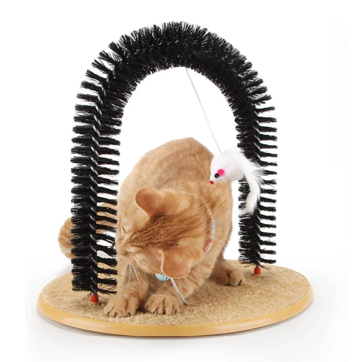Arch Cat Scrub Brush Pet Grooming Toy Self Groomer Tickle Device for Cats image 10