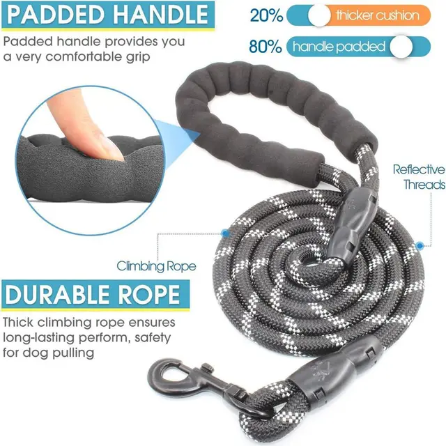 Pink 3-in-1 Tangle-Free Dog Leash for 1-3 Dogs - Heavy Duty Bungee Coupler with…
