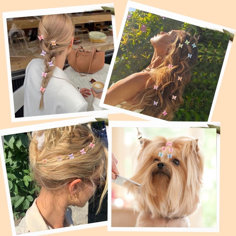 100Pcs Cute Mini Butterfly Hair Clips for Women image 2