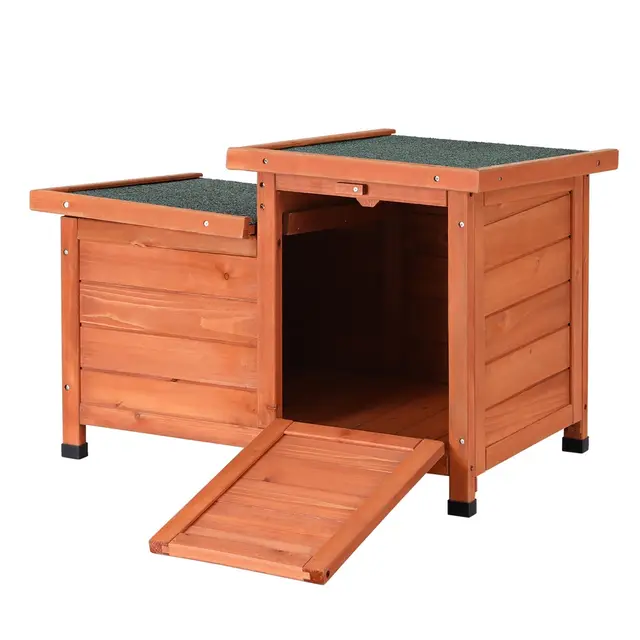 i.Pet Outdoor Cat House Rabbit Hutch Wooden Shelter Indoor Cat House Outdoor Condo…