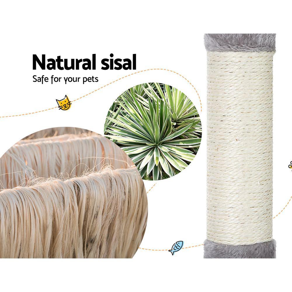 i.Pet Cat Tree 103cm Tower Scratching Post Scratcher Wood Condo House Trees Grey image 5