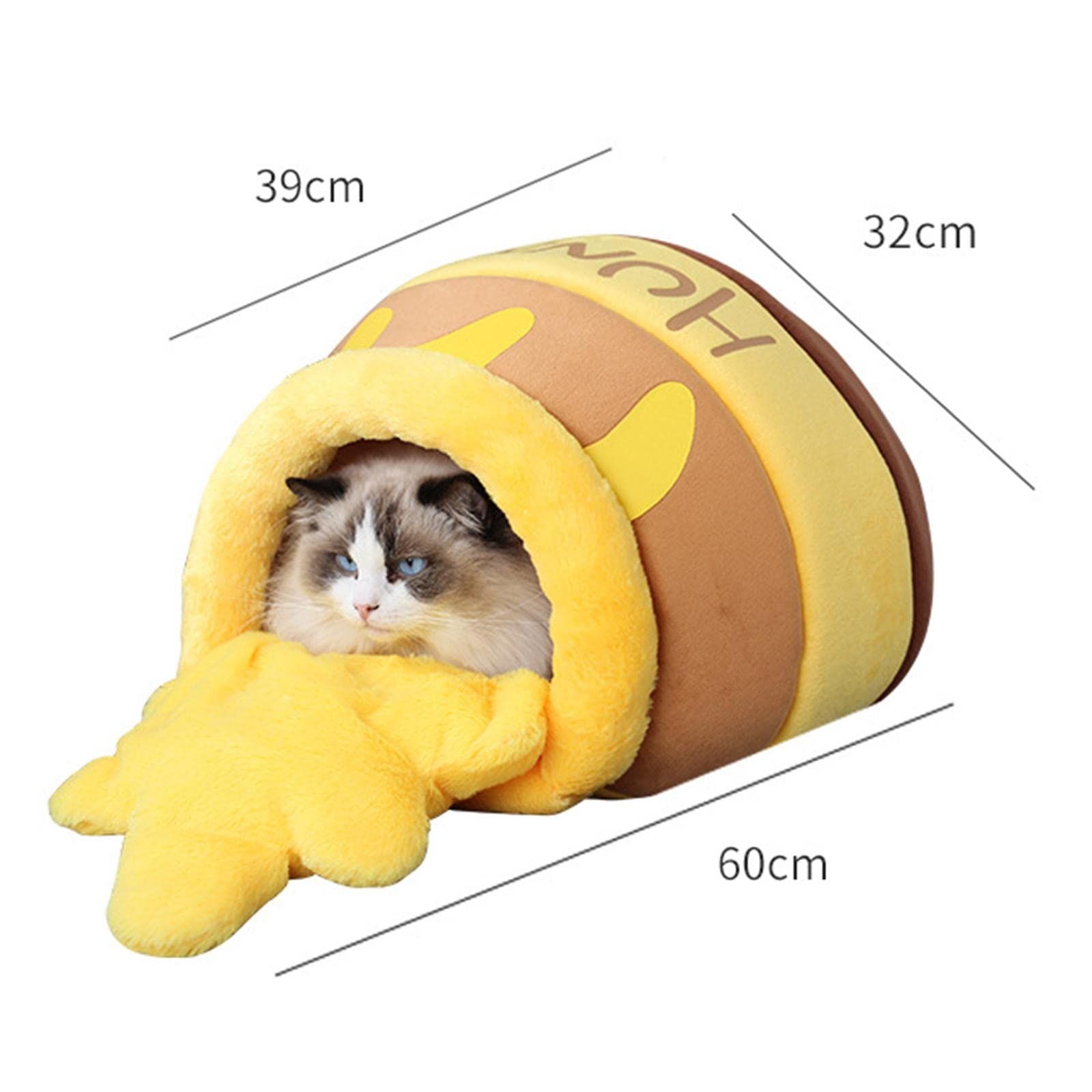 Pot for Indoor Cats Removable Cushion Cozy Cave Cartoon House Small Bed Kitten Bed… image 2