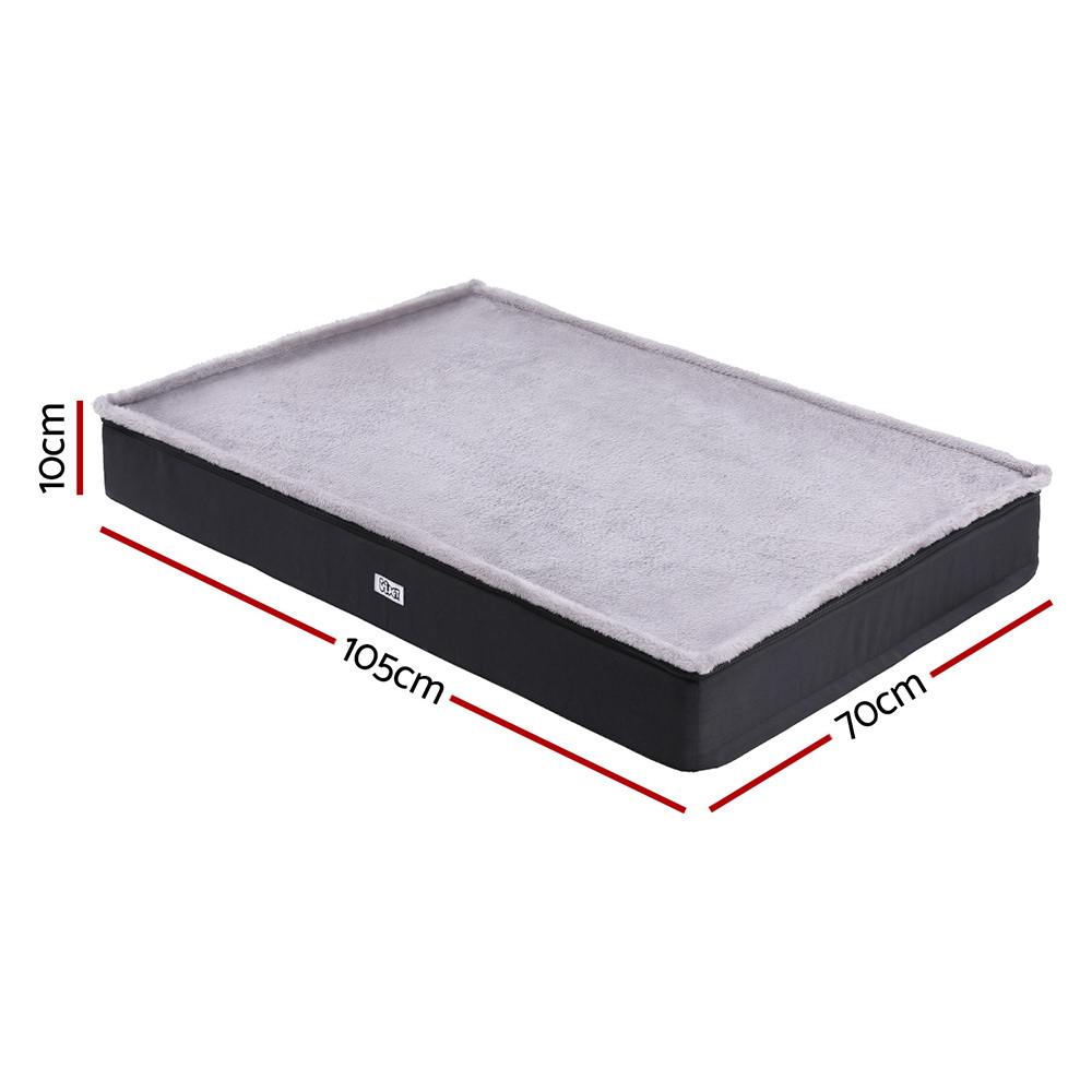i.Pet Pet Bed Dog Cat Large Calming Soft Sofa Foam Cushion Washable Cover Grey image 2