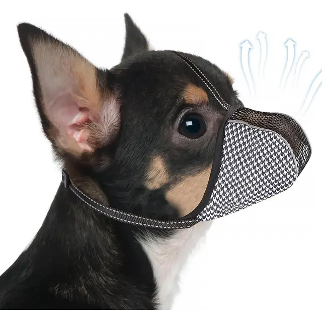 Muzzle for Small Dogs with Adjustable Straps – Lightweight and Portable, XS