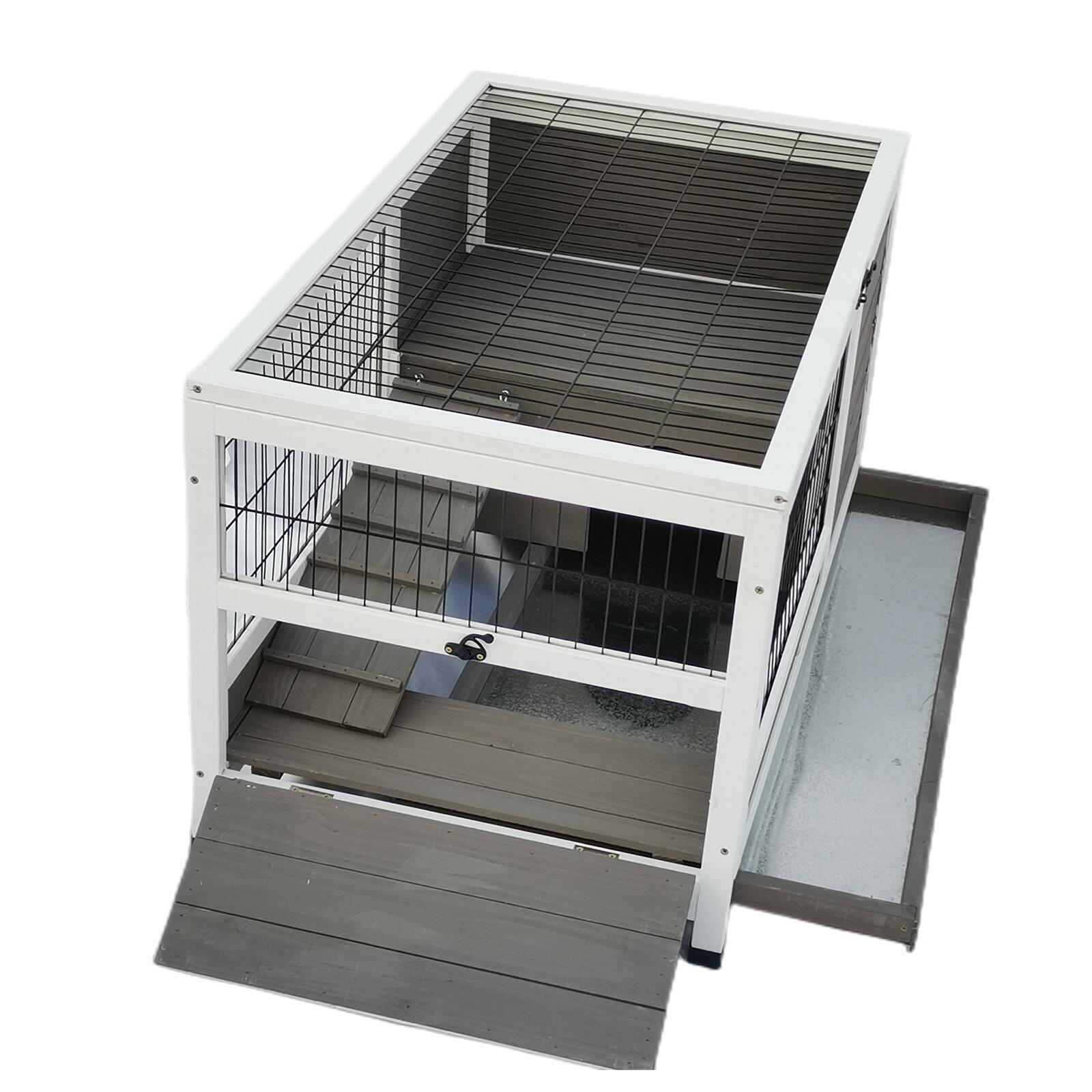 YES4PETS Rabbit Hutch Cat House Cage Guinea Pig Ferret Cage image 3