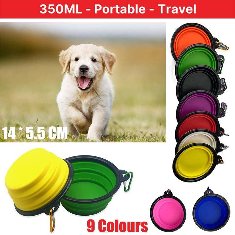 Collapsible Silicone Pet Bowl for Cat Dog Portable Food and Water Feeder - Purple image 2