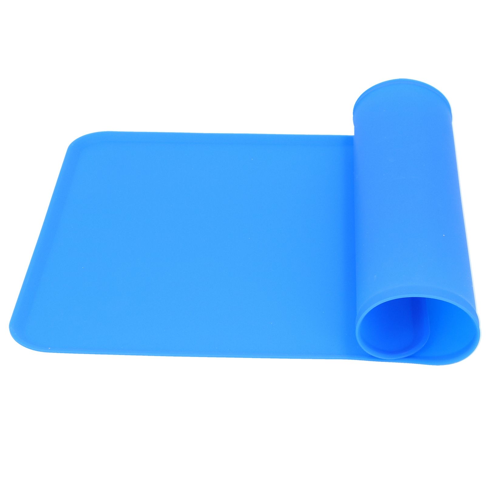 Silicone Placemat Leakage Proof Waterproof Non Slip Pet Feeding Bowl Mat Accessory, Blue image 4