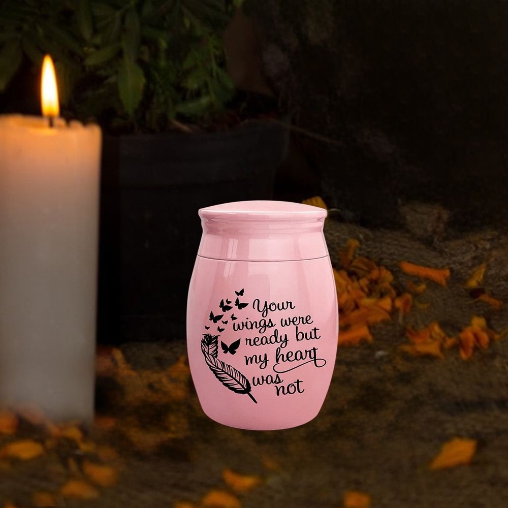 Pink Memorial Pet Urn Stainless Steel Jar For Ashes Keepsake Container For Dog Cat… image 4