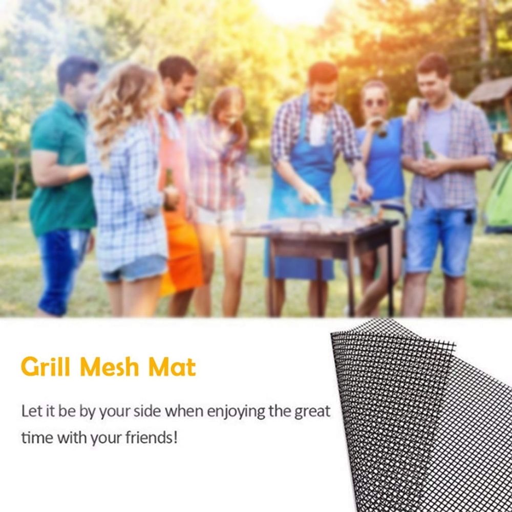 BBQ Grill Mesh Mat Non-Stick Barbecue Grilling Wire Net Sheet Liner Pizza Pad image 3