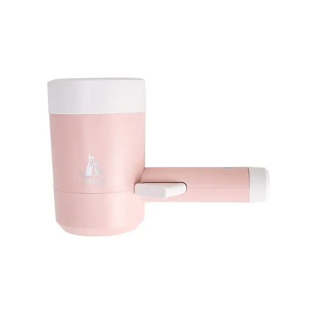 Pink Portable Dog Paw Cleaner Cup - Semi-Automatic 360-degree Rotating Foot Washer…