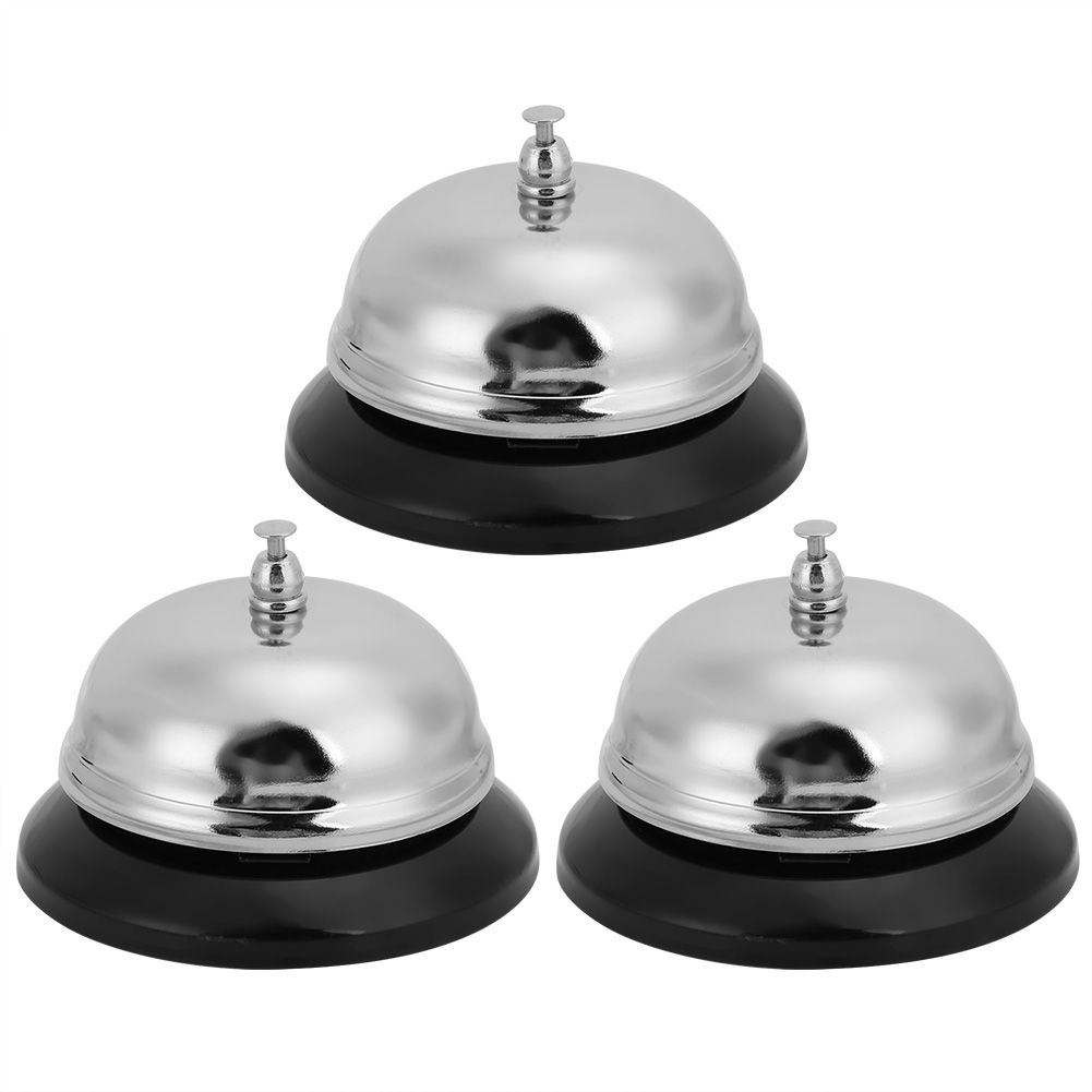3Pcs Stainless Steel Desktop Service Call Ring Bell for Hotel Restaurant Reception… image 2