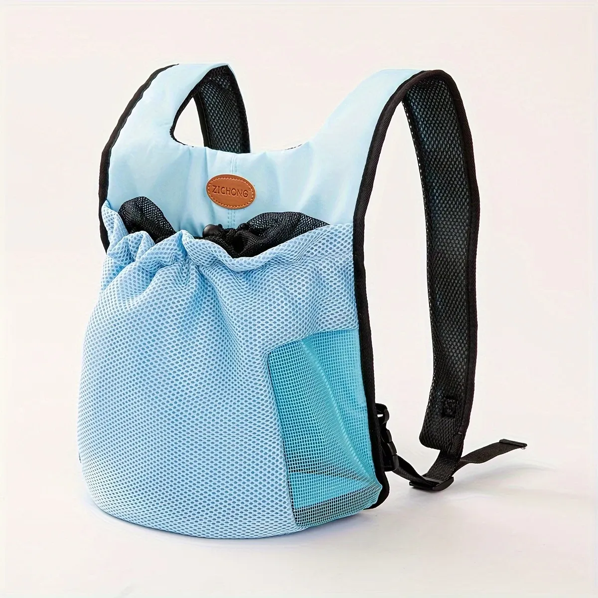 ZICHONG Pet Chest Carrier Backpack – Breathable Mesh, Blue, S/Small, 3–5kg image 8