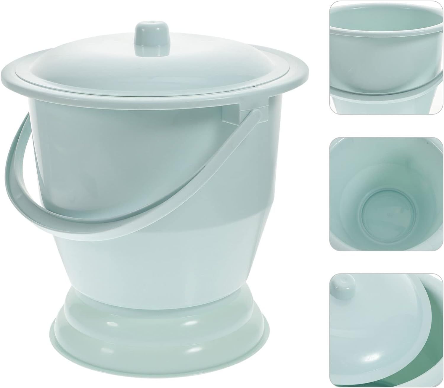 Pee Container Portable Toilets with Lid and Handle Urine Pot Hospital Spittoon Bedpan… image 4