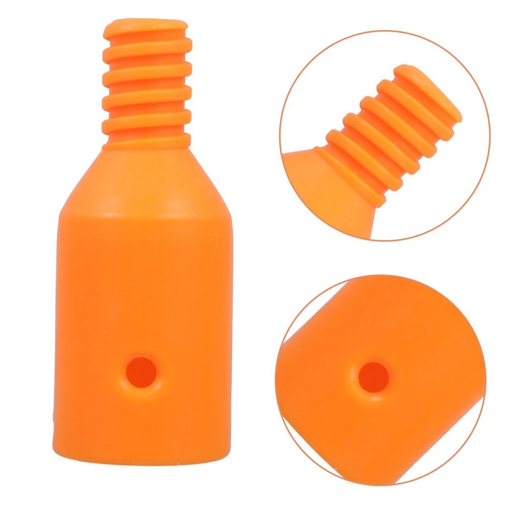 2Pcs Threaded Tip Replacement Plastic Grip Orange for Mop and Broom image 5