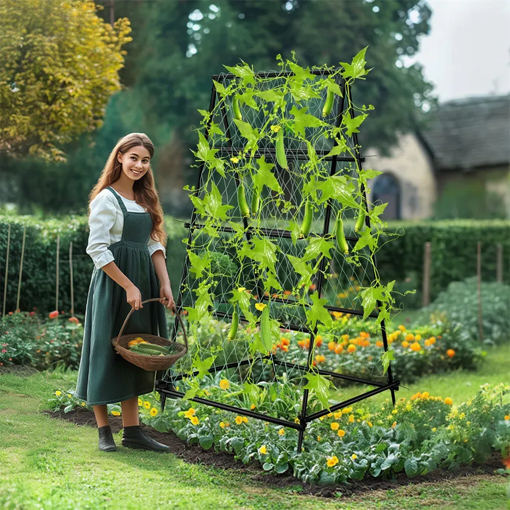 XL Heavy Duty Garden Trellis for Climbing Plants with Netting image 2