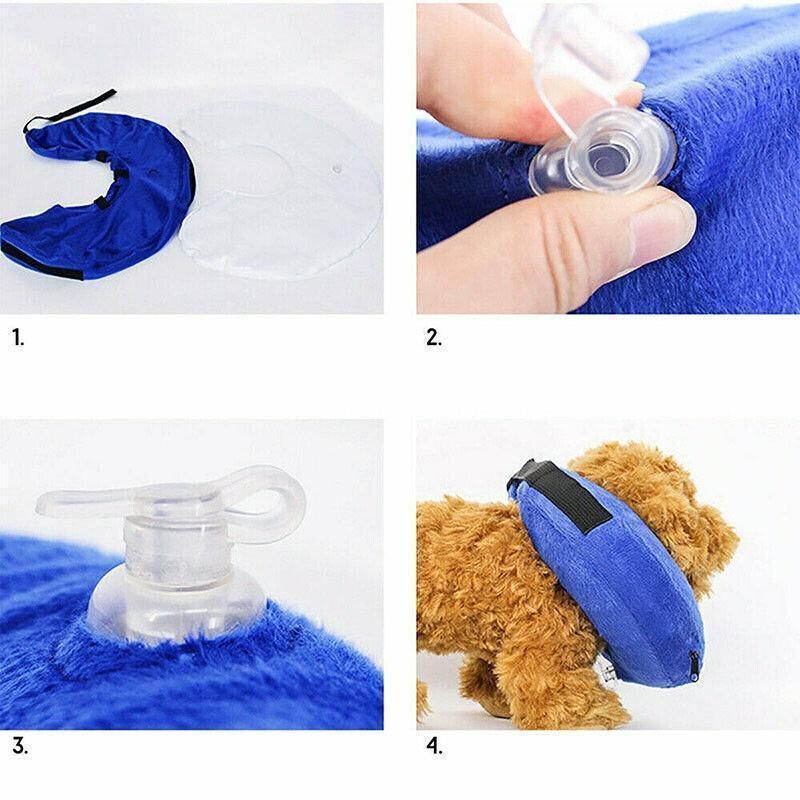 Grey Pet Dog Inflatable Soft Healing Collar Cone Wound Medical Cat Protective Jackets… image 3