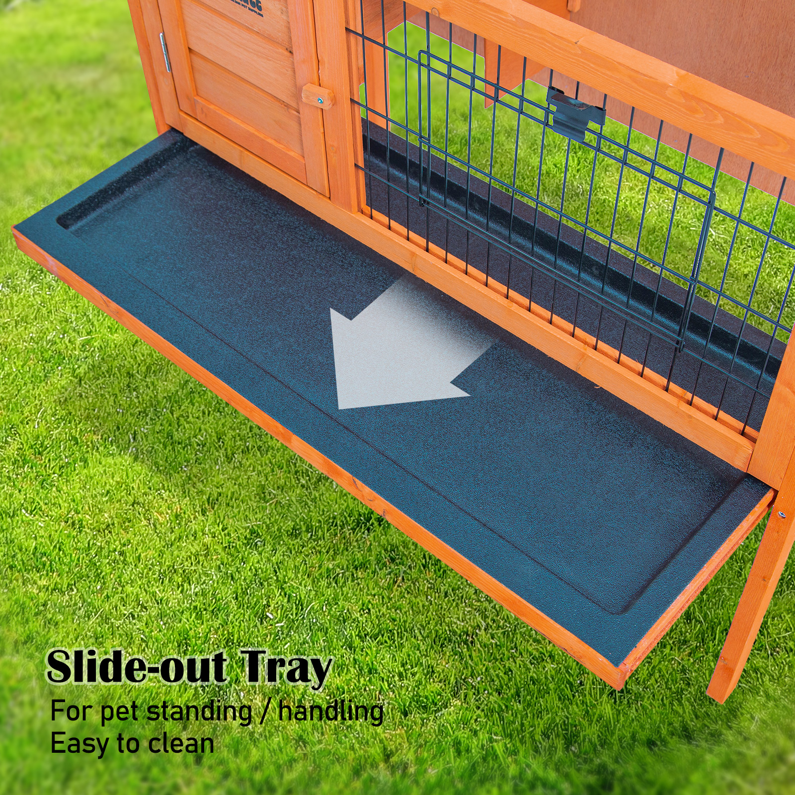 Rabbit Hutch Chicken Coop 91 x 45 x 70cm Free Standing Cage Run Eden image 8