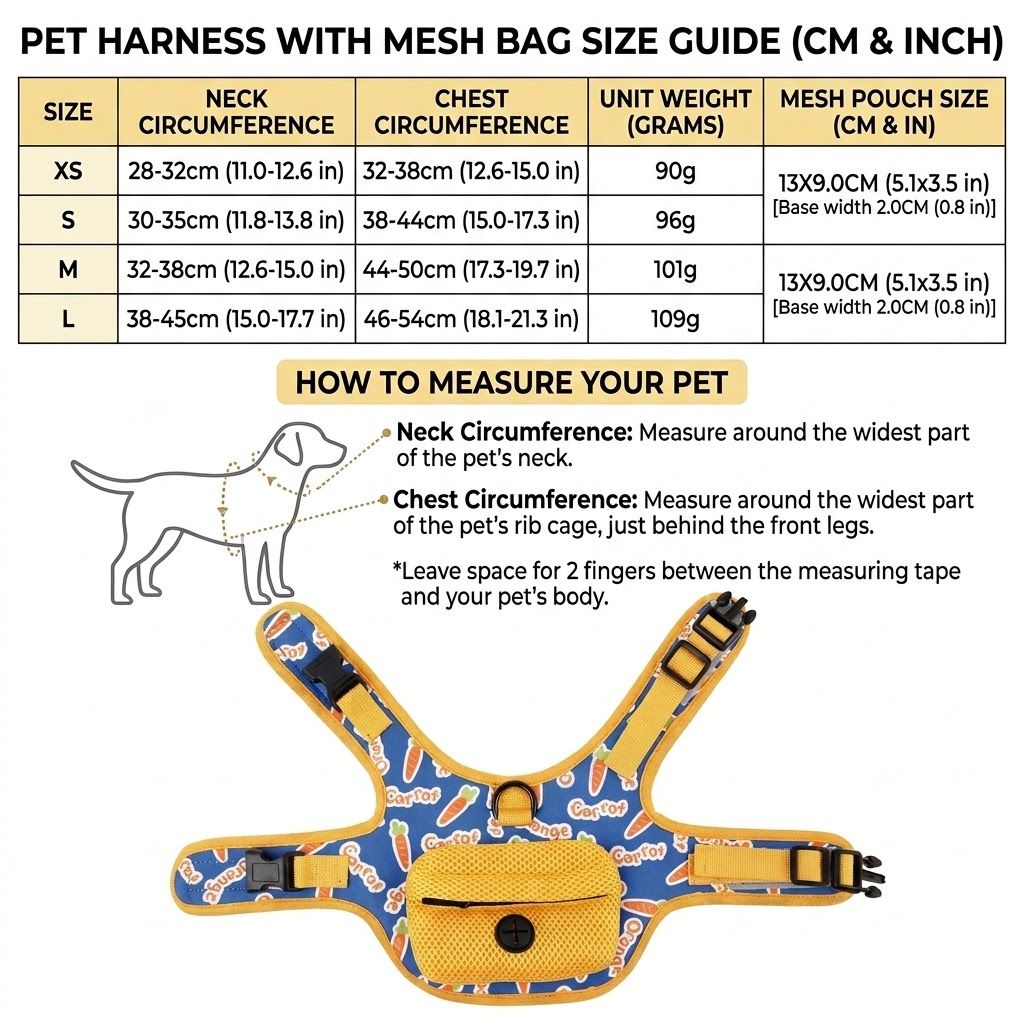 Adventure-Ready Pet Vest Harness with Matching Poop Bag Carrier – Breathable…, L image 2