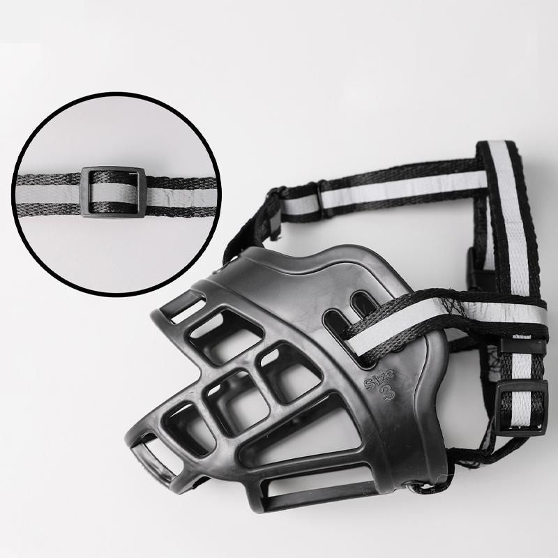 6 Sizes Adjustable Pet Dog No Bite Silicone Basket Muzzle Cage Mouth Mesh Cover - 1# image 4
