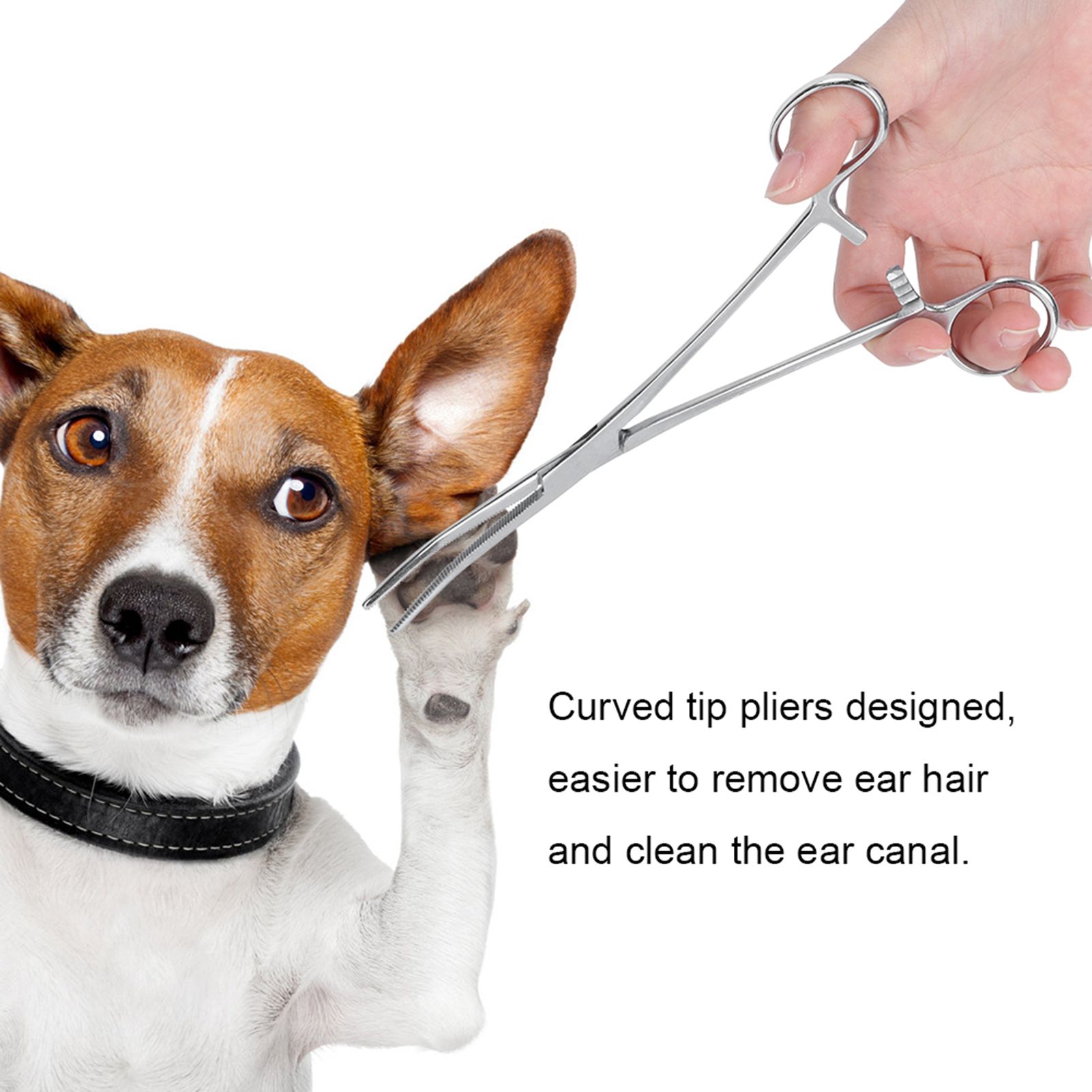 Stainless Steel Curved Tip Haemostatic Cleaning Clamp Pliers Pet Dog Cat Hair Tweezers… image 8