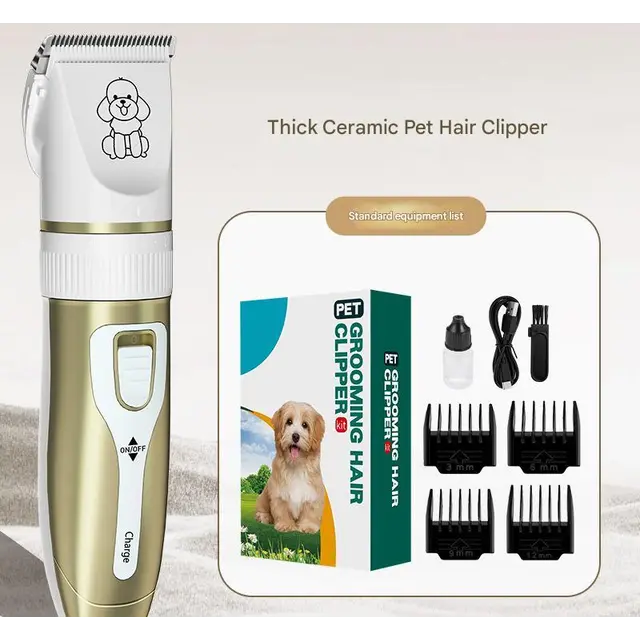 Professional Pet Grooming Hair Clipper Kit - Rechargeable