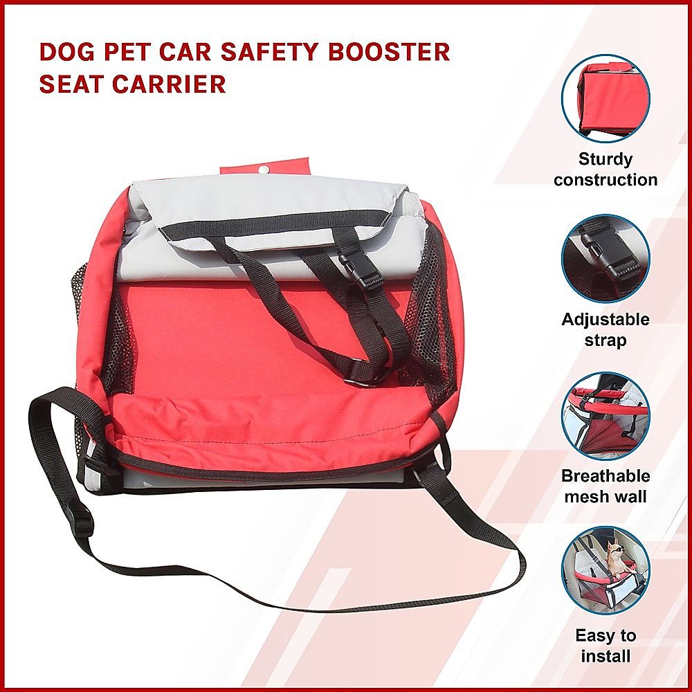 Dog Pet Car Booster Seat with Safety Harness Carrier Portable Travel Seat for Small Pets image 2