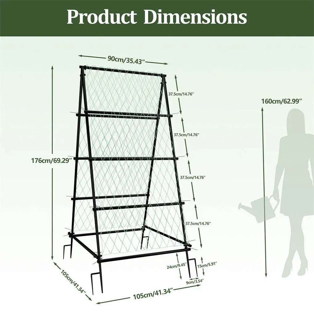 XL Heavy Duty Garden Trellis for Climbing Plants with Netting image 7