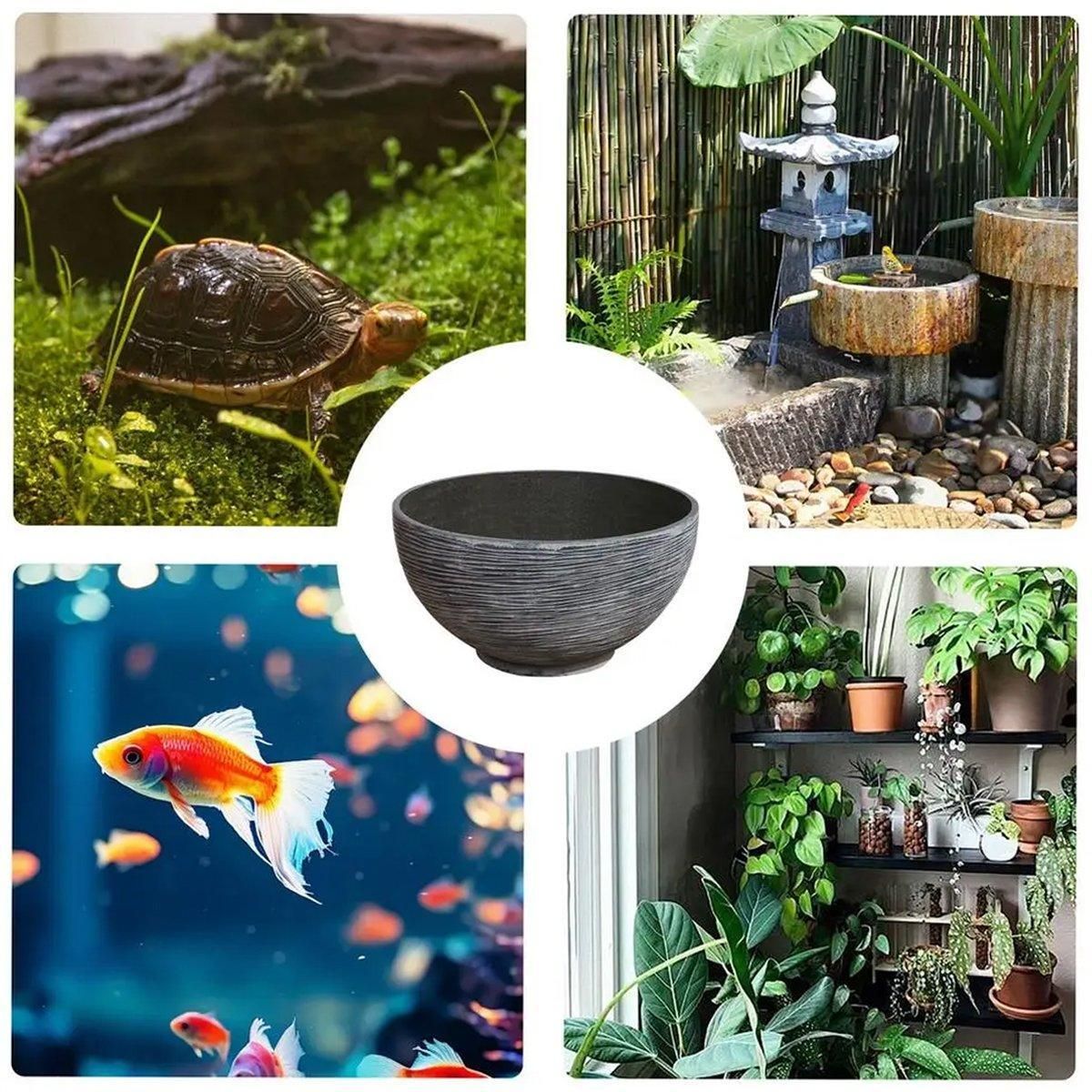 Ancient Fish Tank Lotus Flower Pot Water Lily Bowl Garden Decorative Planter image 4