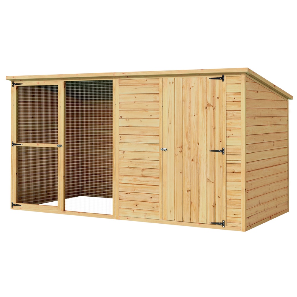 i.Pet Dog Kennel Extra Large 2.28M Wooden House Bed Outdoor Pet Puppy Cabin Log image 3