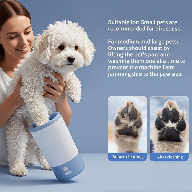 Pet Foot Washing Cup Electric Paw Cleaner Dog Paw Washer Cat Paw Cleaner USB - Black… image 3