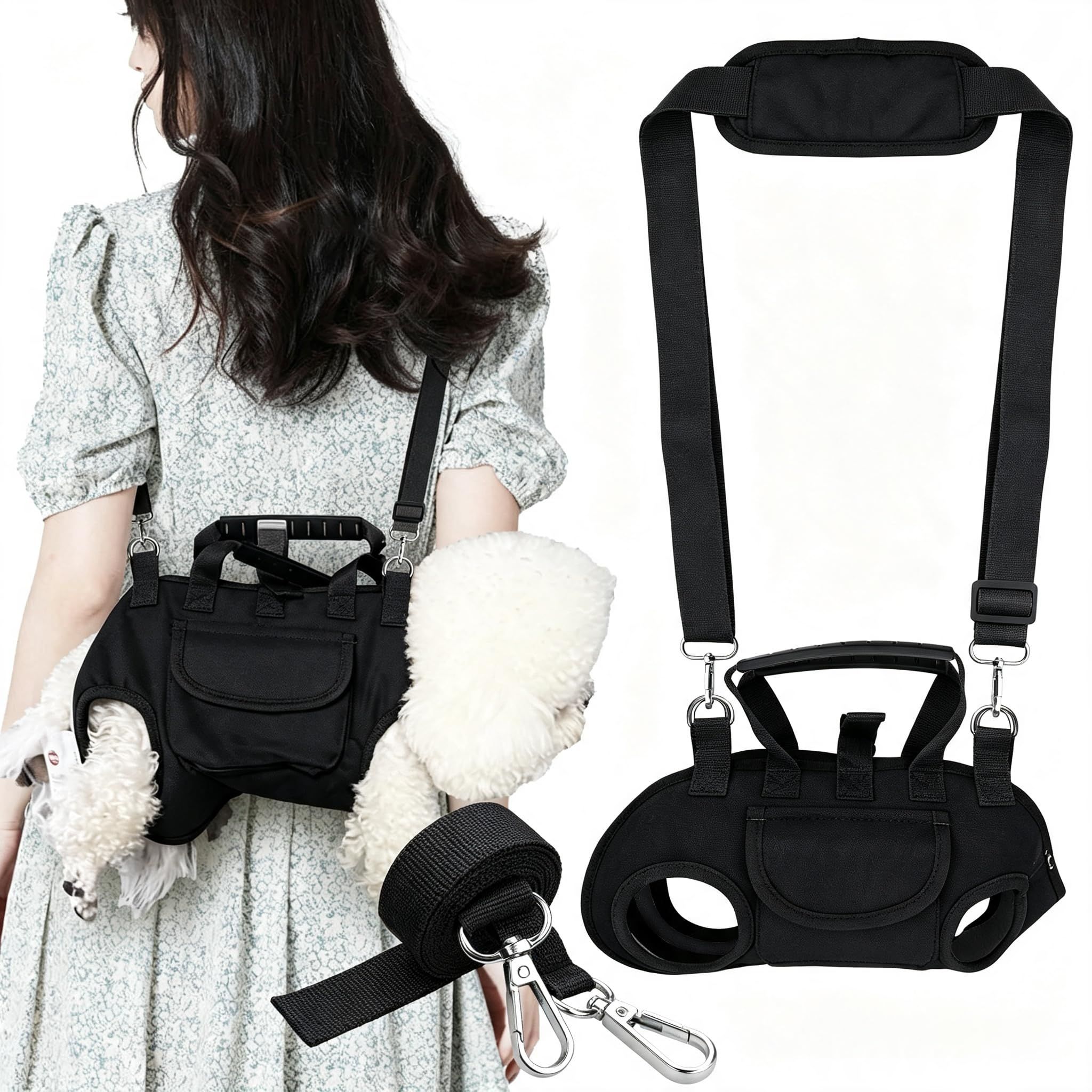 Hands Free Dog Backpack Carrier for Small Dogs, Orange, XL image 7