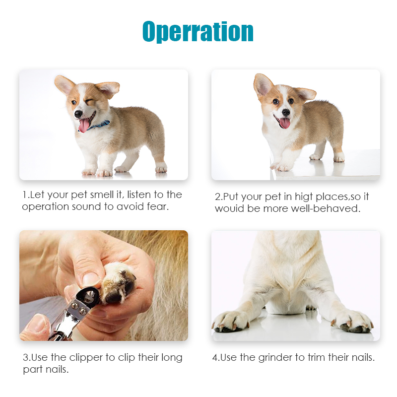 YES4PETS Electric Pet Dog Cat Quiet Nail Grinder Clipper Cutter Trimmer Grooming Care image 6