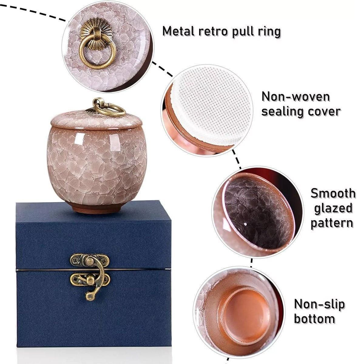 Small Pet Urn for Ashes Memorial Keepsake Urns for Dog Cat Cremation Remains - Yellow image 12