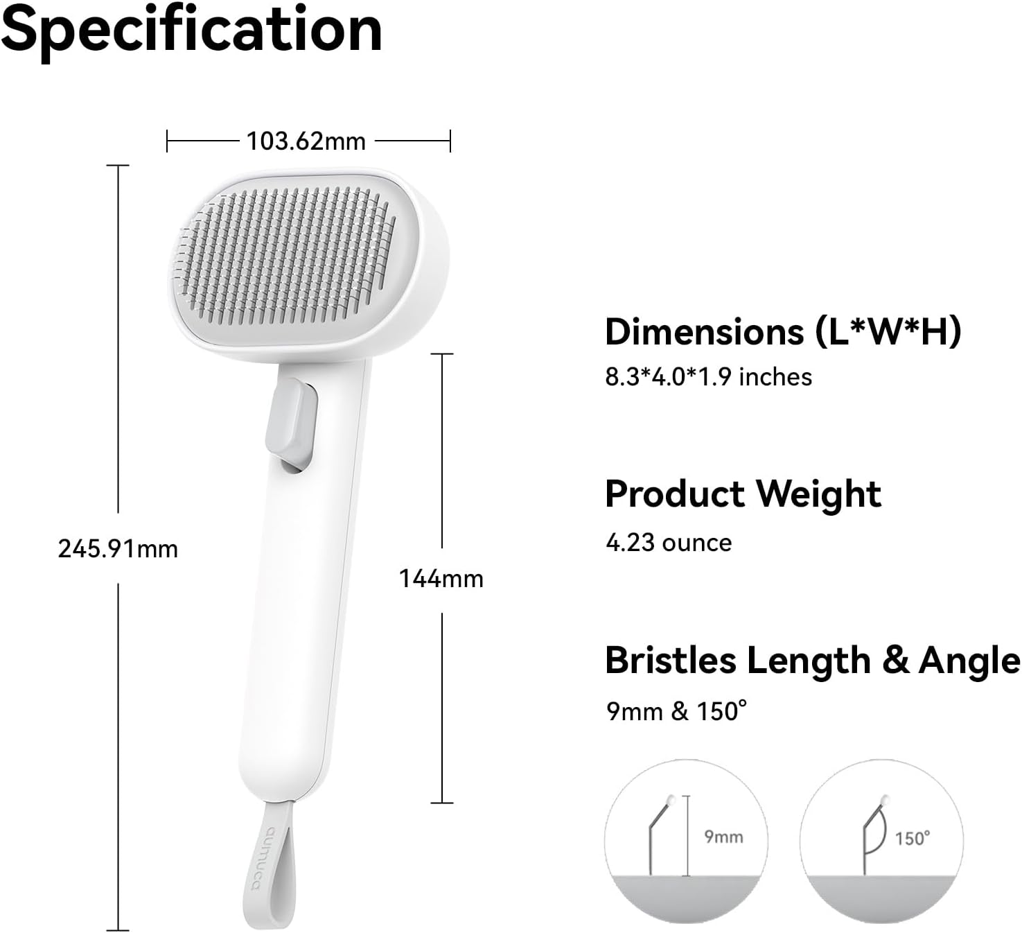 Cat Brush for Shedding Brushes Indoor Cats, White image 7