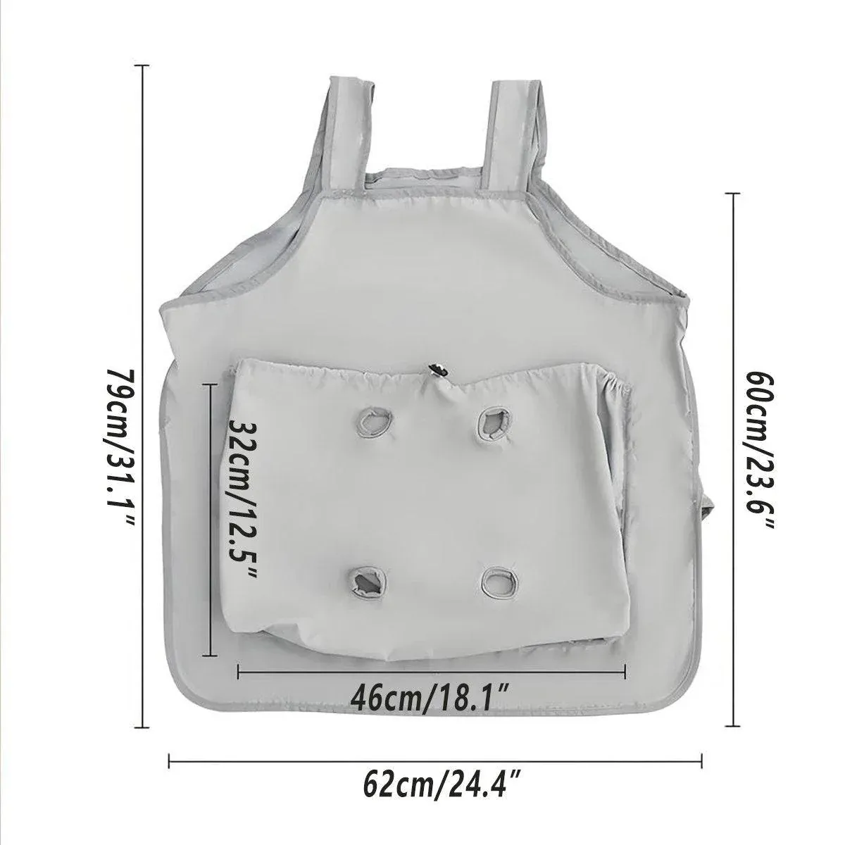 Cat Carrying Apron Non Stick Hair Kangaroo Pouch Pet Grooming Suit Portable image 3
