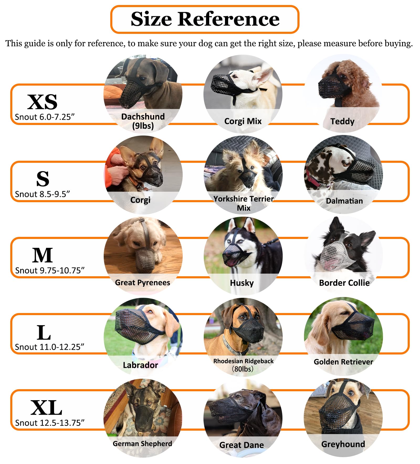 Soft Mesh Dog Muzzle for Small Medium Large Dogs – Breathable Adjustable Anti-Bite…, S image 4