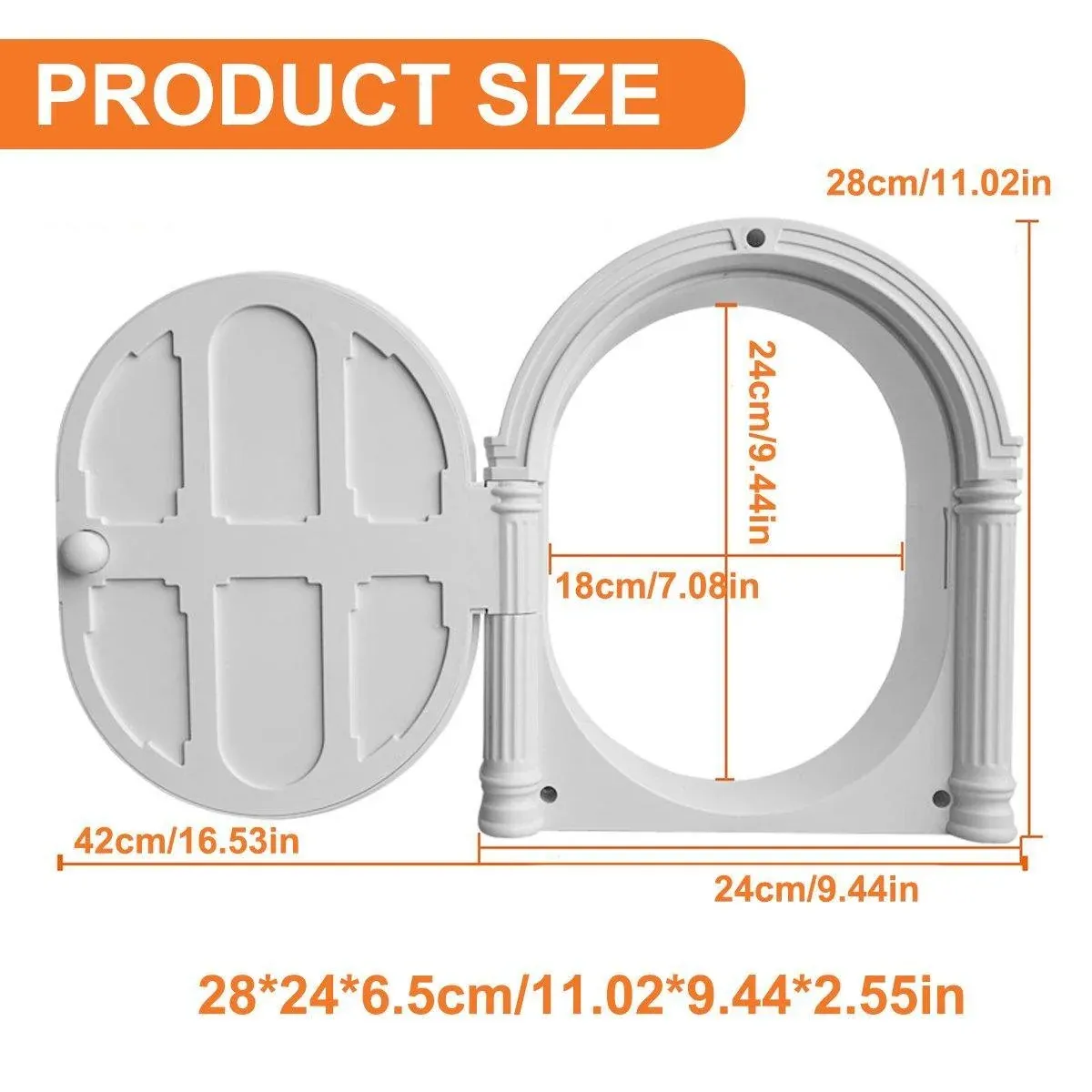 Controllable Cat Dog Door Flap for Pet House Adjustable Entry Exit Pet Door image 3