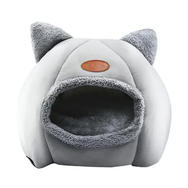 Cat Bed Winter Warm Enclosed Pet House Cozy Indoor Sleeping Nest for Cold Weather - XL