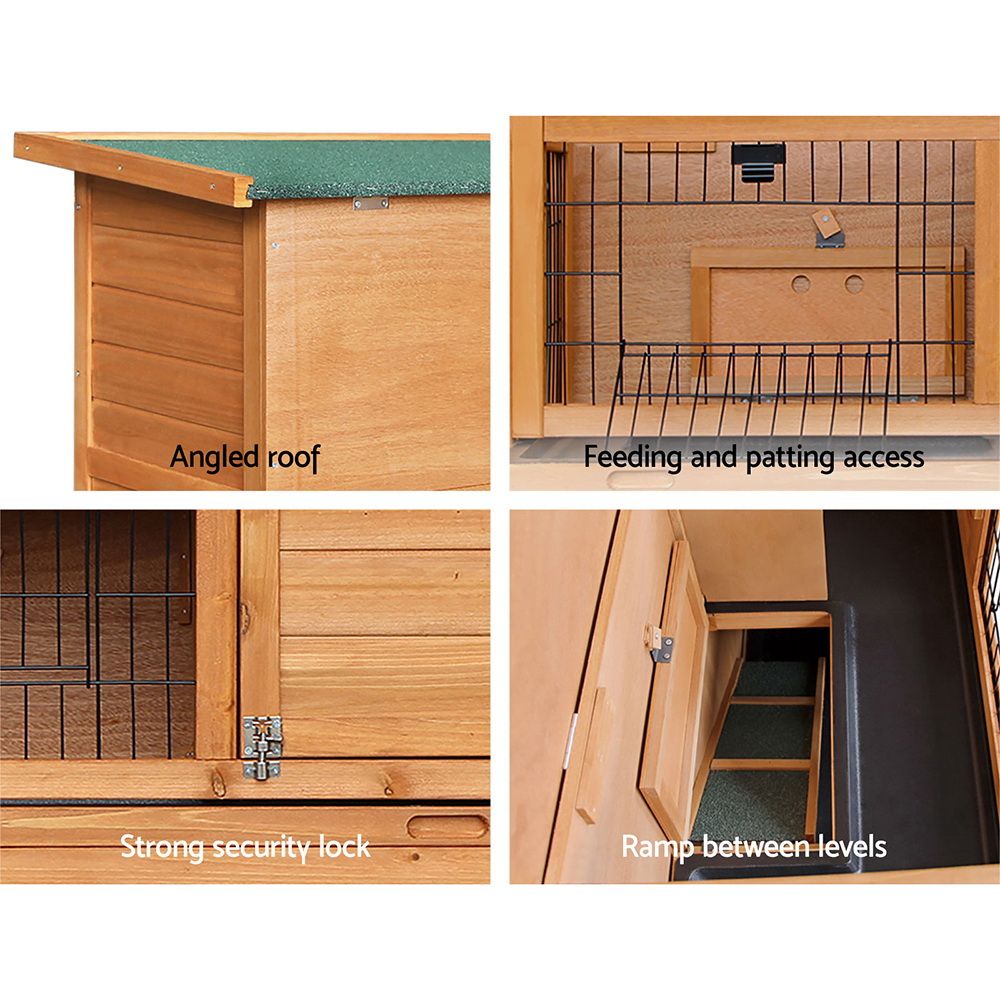i.Pet Rabbit Hutch Chicken Coop 91.5cm x 45cm x 82cm Chicken Coop Large Wooden House… image 5