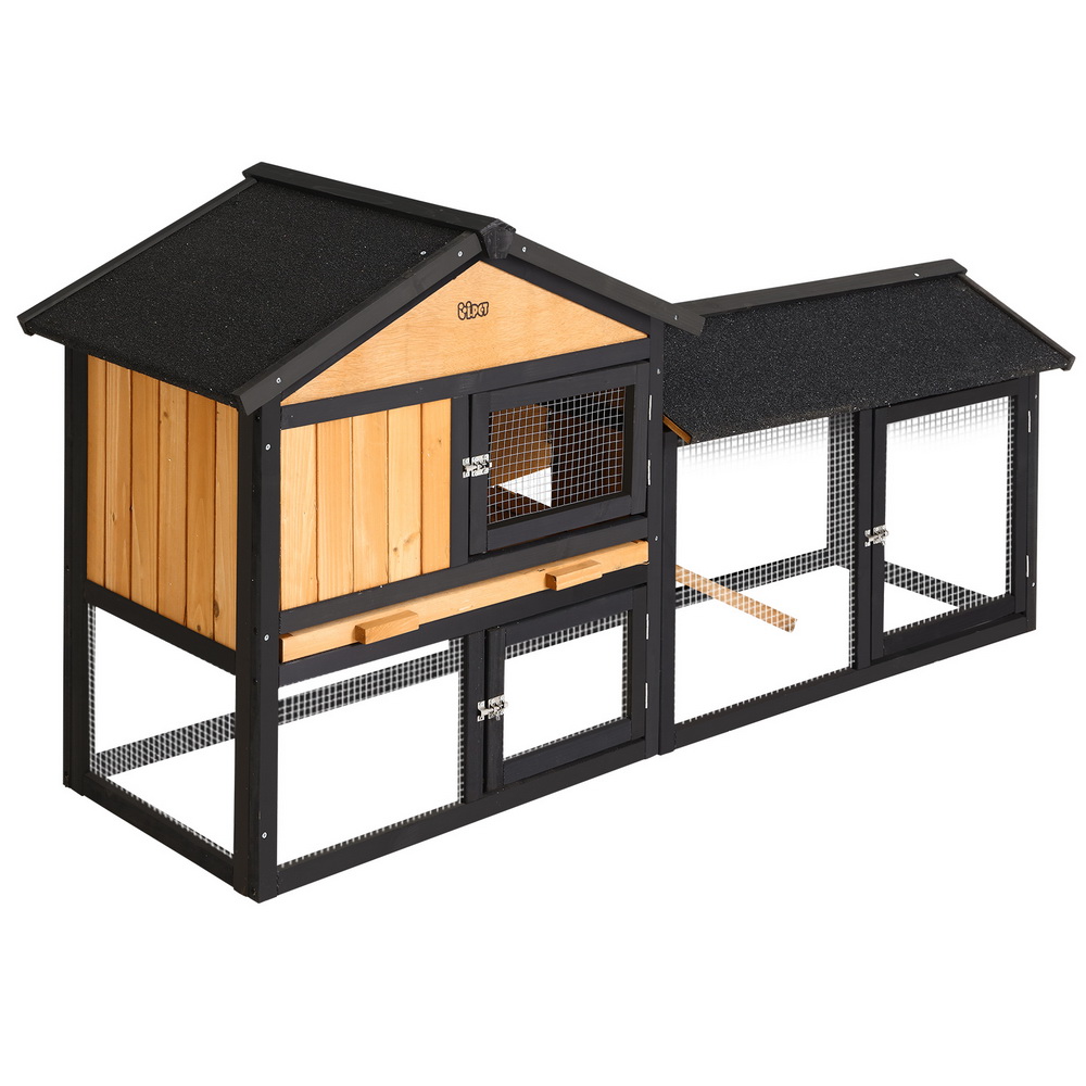 i.Pet Chicken Coop Rabbit Hutch 165cm x 43cm x 86cm Chicken Coop Large Run House Cage… image 7